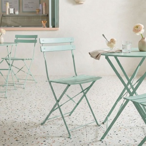 Scaun de Exterior/Bistro, verde deschis, 42x46x82 cm - Img 2