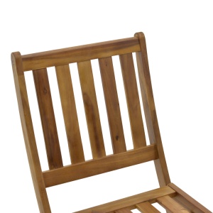 Scaun de exterior, Model Elijie, culoare natural, lemn masiv de salcam, 45x62x90 cm - Img 7