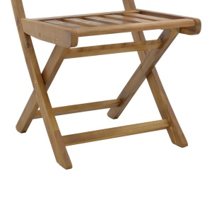 Scaun de exterior, Model Elijie, culoare natural, lemn masiv de salcam, 45x62x90 cm - Img 16