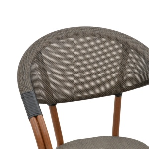 Scaun de grădină Isaia Negru 57x57x83 cm - Img 6