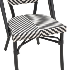 Scaun de Gradina Model Uarmin, Alb/Negru, 46x57x85 cm - Img 6