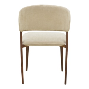 Scaun dining Dolez, tapițat cu material textil, Bej/Nuc, 49 × 58,5 × 82 cm - Img 5