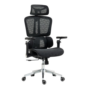 Scaun directorial Jeffer, negru, 67x62x115-125 cm
