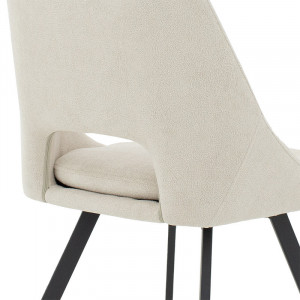Scaun Initiate boucle material textil crem - picior negru - Img 7