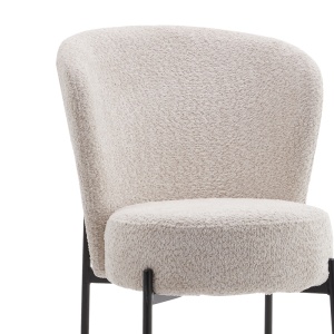 Scaun Model Houlian, Crem/Negru, 46x66x89 cm - Img 2