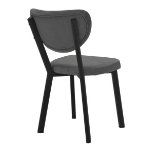 Scaun Model Joley, Negru/Gri inchis, 50x50x77.5 cm - Img 2