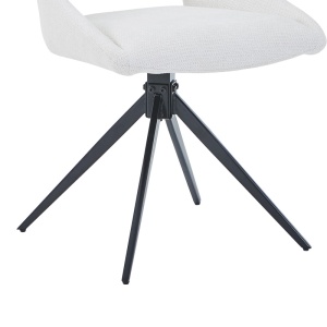 Scaun Model Luciano, Crem/Negru, 52.5x54x85 cm - Img 6