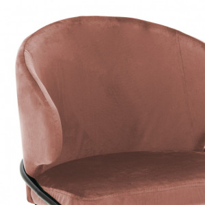 Scaun Model Nalu, Roz prafuit/Negru, 56x54x77 cm - Img 5