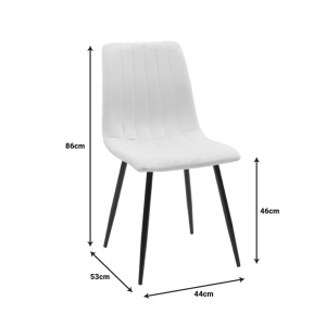 Scaun Model Noor, Bej/Negru , 44x53x86 cm - Img 7