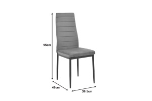 Scaun Model Parker, Negru, 42x48x98 cm - Img 4