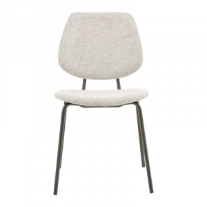 Scaun Model Pietro, Gri deschis/Negru, 50x53x83 cm - Img 4