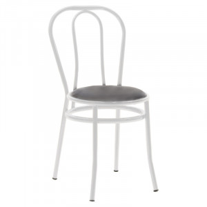 Scaun Model Vienna, Alb/Negru, 40x47x85 cm