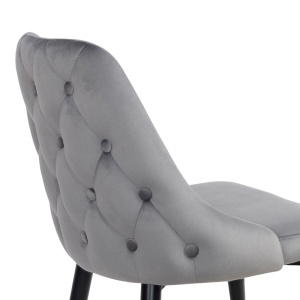 Scaun Model Zedna, Gri/Negru, 51x58x84 cm - Img 6