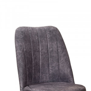 Scaun Nevis antracit material textil antica - picior din, culoarea nuc - Img 5