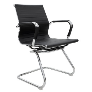 Scaun pentru vizitatori Valter, negru, 55.5x48x88 cm