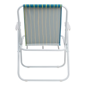 Scaun Plajă/Camping Jette, Pliabil, Metal/Textil, Verde/Galben/Alb, 53x56x73 cm - Img 5