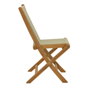 Scaun pliabil Model Banou, Natur, 52.5x56x89 cm - Img 3