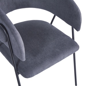Scaun Rachele I, antracit/negru, 52x65x79 cm - Img 6