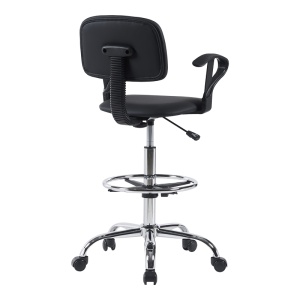 Scaun recepție Icina Ι, negru, 58x54x102-123 cm - Img 2