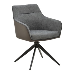 Scaun Rotativ Model Debra, Gri/Negru , 60x64x83 cm