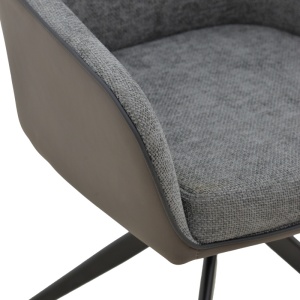 Scaun Rotativ Model Debra, Gri/Negru , 60x64x83 cm - Img 7