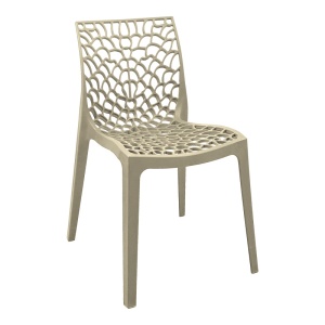 Scaun stivuibil Hush, cappuccino, 50x57x80 cm
