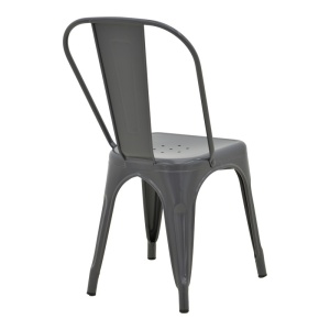 Scaun Utopia, gri închis, 44x44x85 cm - Img 3