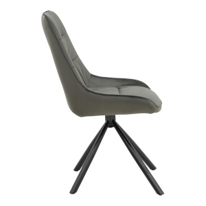Scaun Wori, gri închis/negru, 48x56x82 cm - Img 3