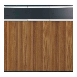 Se 2 Dulapuri birou identice Oscar, antracit, 200x40x120 cm - Img 2