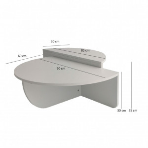 Set 2 Masute de Cafea Model Hayes, 90x60x30/85x30x35 cm, Nuc - Img 8
