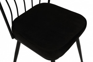 Set 2 scaune Model Star, Negru, 43x42x82 cm - Img 4