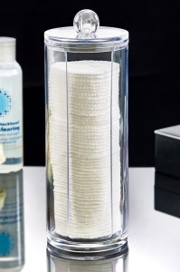 Set 3 recipiente organizatoare de machiaj FT Transparent 10x9x7 cm - Img 3