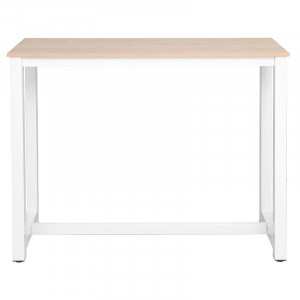Set bar masa si scaune pentru sufragerie Marle culoare lemn natural - alb picior 120x40x100cm - Img 3