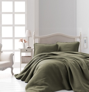 Set Cuvertura Pique Model Liv Khaki