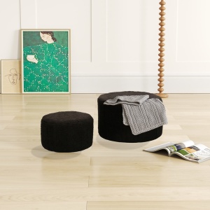 Set de 2 tabureți Gabello, negru, 44x26.5 cm - Img 3