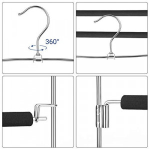 Set de 3 umerase din metal, Songmics, Negru, 45x40x0.5 cm - Img 4