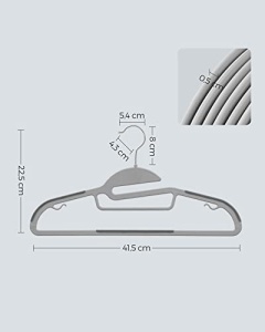 Set de 50 umerase Songmics, Gri-Argintiu, 41.5x22.5x0.5 cm - Img 7