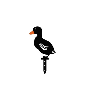 Set de accesorii metalice decorative pentru gradina Ducks Negru 20x15 cm - Img 6