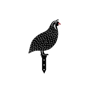 Set de accesorii metalice decorative pentru gradina Quails Negru 21x25 cm - Img 6