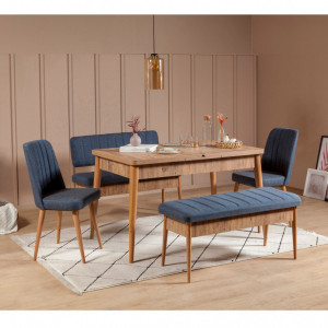 Set Masa si Scaune 5 Piese Vina 104 Atlantic Pine-Dark Blue - Img 1