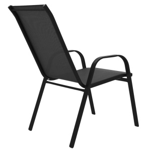 Set masă și scaune de exterior, 3 Piese, Model , Negru - Img 3