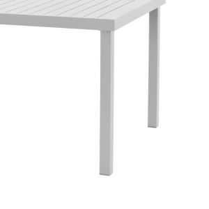 Set Masa si Scaune de Exterior, 5 Piese, Model Kliton-Raven, Alb, 150x80x74 cm - Img 11