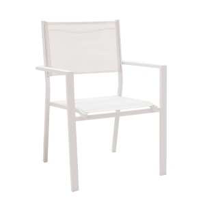 Set Masa si Scaune de Exterior, 7 Piese, Model Nares-Moly, Natural/Alb, 180x90x72.5 cm - Img 6