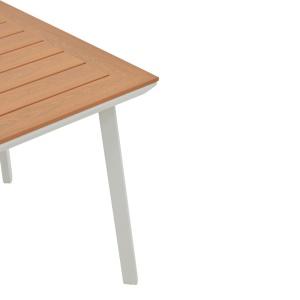 Set Masa si Scaune de Gradina, 3 Piese, Model Synergy-Pino, Natural/Alb, 80x80x74 cm - Img 9