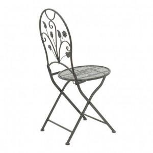 Set Masa si Scaune Gradina Antracit 3 Piese Gri Inchis Antique - Img 5