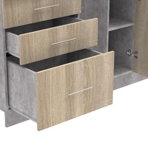Set mobilă de bucătărie Festa III, stejar sonoma/gri deschis, 140x60x85 cm - Img 8
