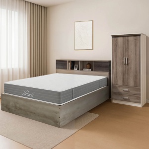 Set mobilă dormitor cu 3 piese Geneva, alb, 160x200 cm