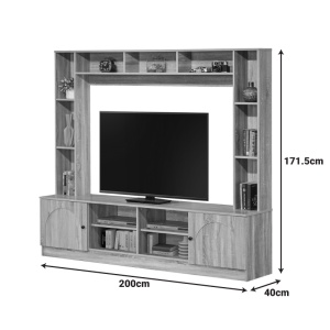 Set mobilă TV Ambera, stejar sonoma, 200x40x171.5 cm - Img 5