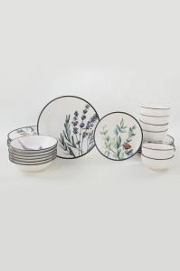 Set veselă din ceramică, 24 bucati Sidonia Springs Alb - Img 8