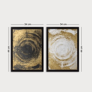 Tablou, 2 bucati SET Multicolor 34x44 cm - Img 2